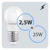 E27 P40 LED izzó 2.5W = 25W 249lm 4000K Semleges 180° LUMILED