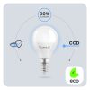 LED izzó E14 gömb alakú 10W = 75W 1100lm 4000K Semleges színű CCD 180° LUMILED