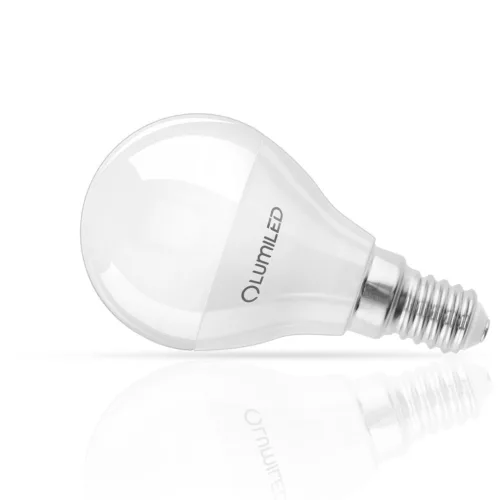 LED izzó E14 gömb alakú P45 10W = 75W 1100lm 6500K Hideg 180° LUMILED