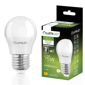   E27 LED izzó KIS GOMBÓC 10W = 75W 1100lm 4000K Semleges Színű CCD Fehér LUMILED