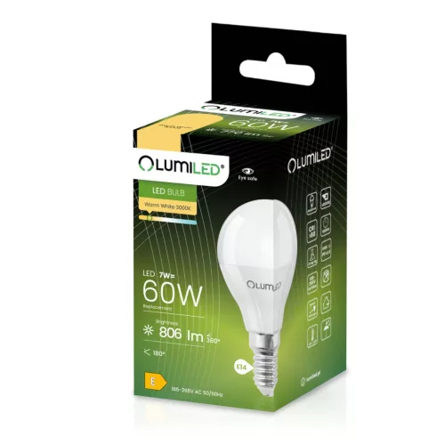 P45 E14 LED izzó 7W = 60W 770lm 3000K meleg 360°-os filament tejszerű LUMILED
