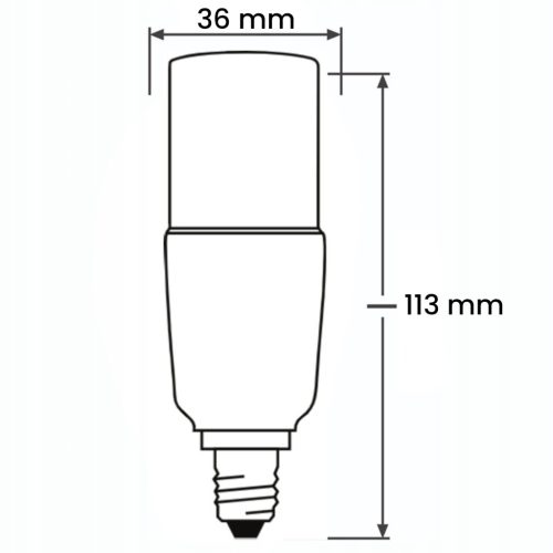 LED izzó E14 10W = 75W 1055lm 3000K Warm Stick LUMILED