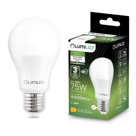   LED izzó E27 10W = 75W 1100lm 4000K SEMLEGES 260° FEHÉR PRÉMIUM LUMILED