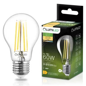   LED izzó E27 A60 7W = 60W 810lm 3000K Meleg 360°-os IZZÓFŰSZERES LUMILED