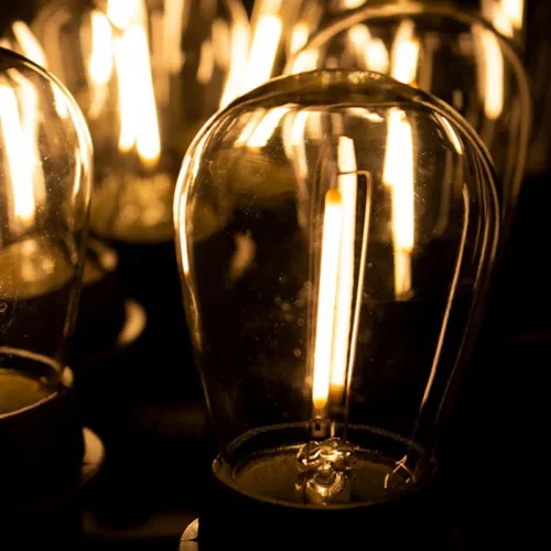 10x LED izzós készlet Girland E27 ST14 1W = 10W 2700K 100lm meleg LUMILED-hez