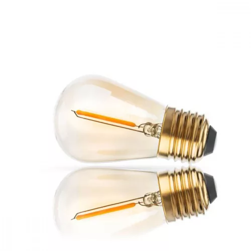 10x LED izzós készlet Girland E27 ST14 1,3W = 10W 2200K 110lm meleg LUMILED-hez