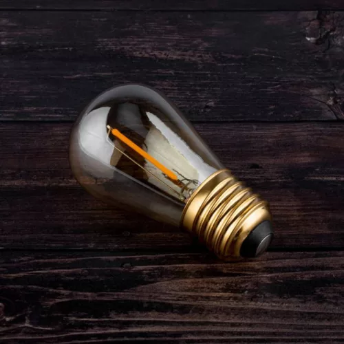 10x LED izzós készlet Girland E27 ST14 1,3W = 10W 2200K 110lm meleg LUMILED-hez