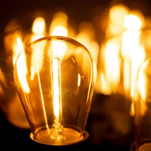 10x LED izzós készlet Girland E27 ST14 1,3W = 10W 2200K 110lm meleg LUMILED-hez