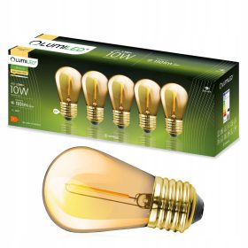   5 CSOMAGOS LED izzó E27 ST14 1,3W = 10W 2200K meleg 110lm izzószál a LUMILED Girlandhoz