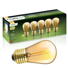   5 CSOMAGOS LED izzó E27 ST14 1,3W = 10W 2200K meleg 110lm izzószál a LUMILED Girlandhoz