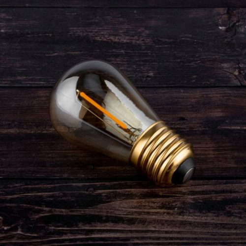 5 CSOMAGOS LED izzó E27 ST14 1,3W = 10W 2200K meleg 110lm izzószál a LUMILED Girlandhoz