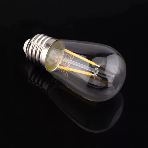 5 CSOMAGOS LED izzó E27 ST14 2W = 20W 3000K meleg 220lm izzószál LUMILED GIRLANDhoz