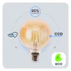 E27 LED izzó gömb alakú G95 4W = 40W 470LM 2000K Meleg 360° Borostyánszínű Izzószál LUMILED