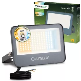 TRINOX LED reflektor 50W 5500lm CCT IP66 szürke LUMILED