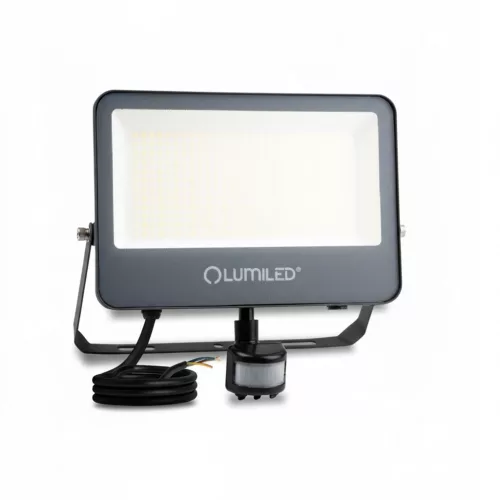 TRINOX LED reflektor 100W 11000lm CCT IP65 szürke mozgás- és alkonyérzékelő LUMILED