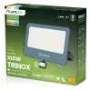 TRINOX LED reflektor 100W 11000lm CCT IP65 szürke mozgás- és alkonyérzékelő LUMILED