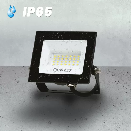 ZUNA2 LED reflektor 20W 1800lm 4000K IP65 Fekete LUMILED