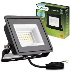 ZUNA2 LED reflektor 20W 1800lm 6500K IP65 Fekete LUMILED