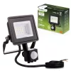 ZUNA2 LED reflektor 10W 900lm 4000K IP44 fekete mozgásérzékelő LUMILED