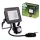 ZUNA2 LED reflektor 10W 900lm 6500K IP44 fekete mozgásérzékelő LUMILED