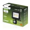 ZUNA2 LED reflektor 20W 1800lm 4000K IP44 fekete mozgásérzékelő LUMILED