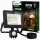 ZUNA2 LED reflektor 20W 1800lm 6500K IP44 fekete mozgásérzékelő LUMILED