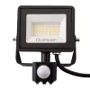 ZUNA2 LED reflektor 20W 1800lm 6500K IP44 fekete mozgásérzékelő LUMILED