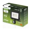 ZUNA2 LED reflektor 30W 2700lm 4000K IP44 fekete mozgásérzékelő LUMILED