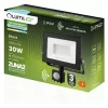 ZUNA2 LED reflektor 30W 6500lm 6500K IP44 fekete mozgásérzékelő LUMILED