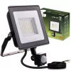 ZUNA2 LED reflektor 50W 4500lm 4000K IP44 fekete mozgásérzékelő LUMILED