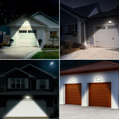 ZUNA2 LED reflektor 50W 4500lm 6500K IP44 fekete mozgásérzékelő LUMILED