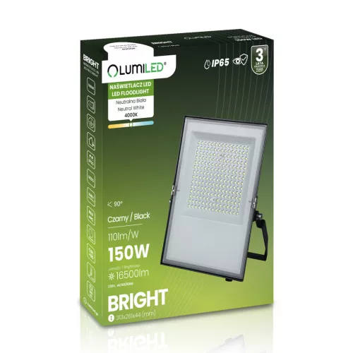 Világos kültéri LED reflektor, vízálló, 150W, 16500lm, 4000K, LUMILED