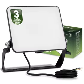   LED Reflektor AZZLER 20W 2400lm 4000K IP65 Halogén Kültéri Lámpa Fekete LUMILED
