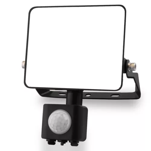 LED Reflektor AZZLER 20W 2400lm 4000K IP44 Kültéri Halogén Lámpa Mozgásérzékelővel Fekete LUMILED