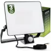 LED Reflektor AZZLER 50W 6000lm 4000K IP44 Kültéri Halogén Lámpa Mozgásérzékelővel Fekete LUMILED