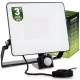 LED Reflektor AZZLER 50W 6000lm 4000K IP44 Kültéri Halogén Lámpa Mozgásérzékelővel Fekete LUMILED