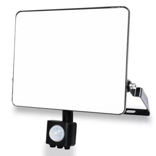 LED Reflektor AZZLER 50W 6000lm 4000K IP44 Kültéri Halogén Lámpa Mozgásérzékelővel Fekete LUMILED