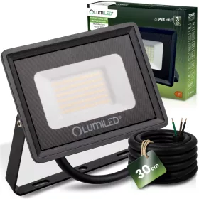 ZONER LED reflektor 50W 5000LM 4000K IP65 fekete LUMILED