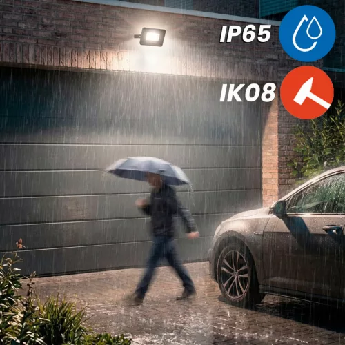 ZONER LED reflektor 50W 5000LM 4000K IP65 fekete LUMILED