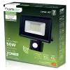 ZONER LED reflektor 50W 5000LM 4000K IP65 fekete LUMILED mozgásérzékelő