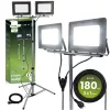 LED reflektor lámpa 2 x 100W állványon GLAREX 4000K LUMILED