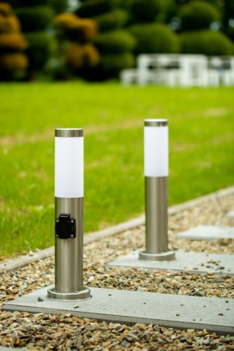 Kültéri kerti lámpa E27 INOX POST 45cm Lilium Lumiled