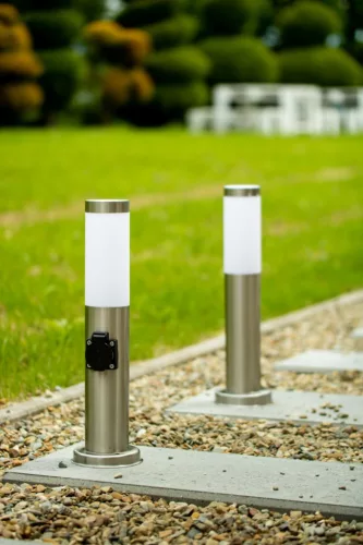 Kültéri kerti lámpa E27 INOX POST 65cm Lilium Lumiled
