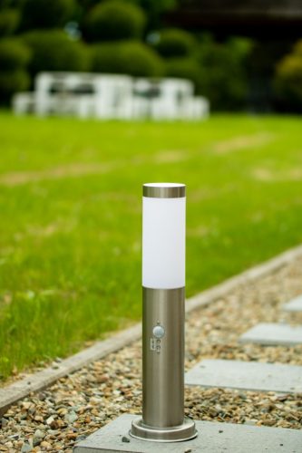 Kerti lámpa E27 INOX POST 65cm  Lumiled mozgásérzékelővel