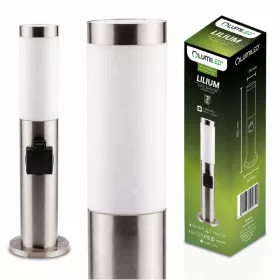 Kerti lámpa E27 INOX POST 45cm 230V-os aljzattal Lumiled