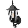 Kültéri kerti fali lámpa E27 LANTERN for UP mozgásérzékelővel Fekete BELLIS LUMILED