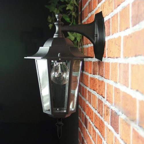 Kültéri kerti fali lámpa, E27, LANTERN, LETÖLTÉS, fekete BELLIS LUMILED