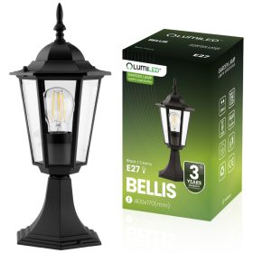   Kültéri kerti lámpa E27 LÁMPÁS OSZTÓ 40cm Fekete BELLIS LUMILED