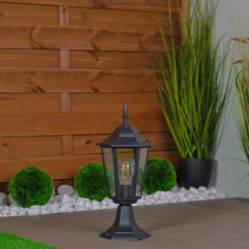 Kültéri kerti lámpa E27 LÁMPÁS OSZTÓ 40cm Fekete BELLIS LUMILED