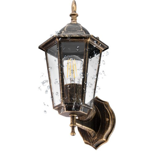 Kültéri kerti fali lámpa E27 LANTERN to UP Patina BELLIS LUMILED